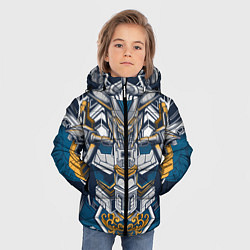 Куртка зимняя для мальчика Узорный робот, цвет: 3D-черный — фото 2