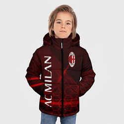 Куртка зимняя для мальчика Ac milan Соты, цвет: 3D-светло-серый — фото 2