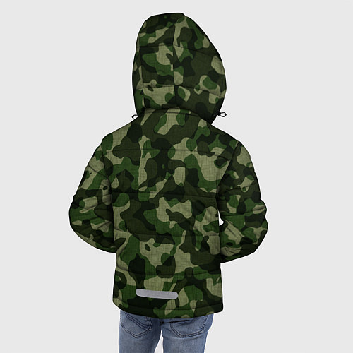 Зимняя куртка для мальчика Камуфляж зелёного цвета / 3D-Черный – фото 4