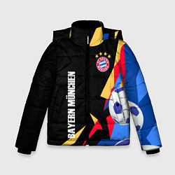 Куртка зимняя для мальчика Bayern munchen Sport - цветные геометрии, цвет: 3D-светло-серый