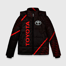 Зимняя куртка для мальчика Toyota Красная абстракция