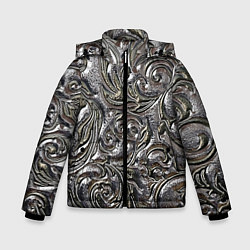 Зимняя куртка для мальчика Растительный орнамент - чеканка по серебру