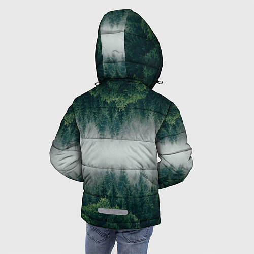 Зимняя куртка для мальчика ЗЕРКАЛЬНЫЙ ТУМАННЫЙ ЛЕС / 3D-Черный – фото 4