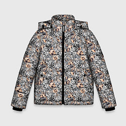 Зимняя куртка для мальчика Тигрово-леопардовый геометрический
