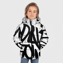 Куртка зимняя для мальчика Крупные граффити надписи, цвет: 3D-светло-серый — фото 2