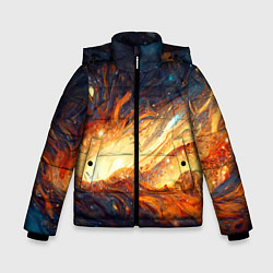 Куртка зимняя для мальчика Центр вселенной - Абстракция, цвет: 3D-светло-серый