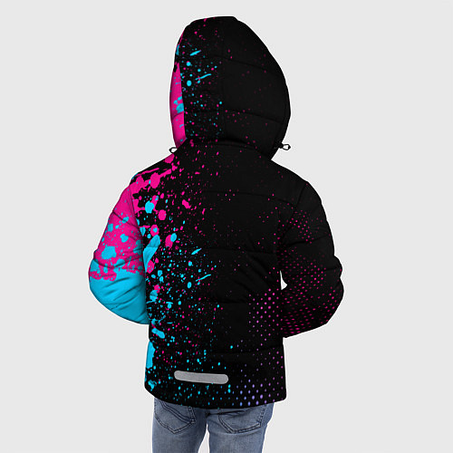 Зимняя куртка для мальчика BMW - neon gradient: по-вертикали / 3D-Черный – фото 4