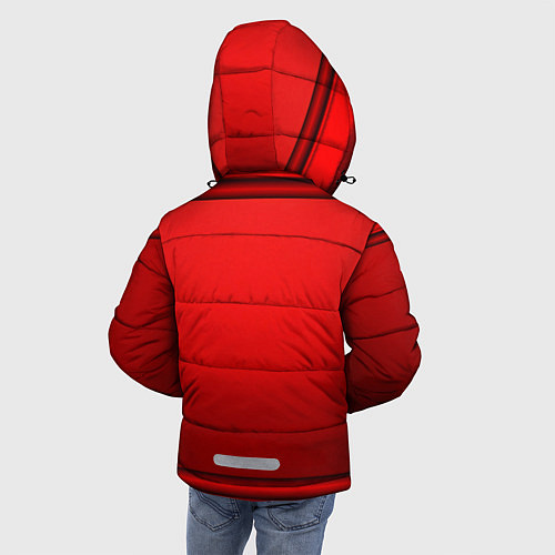 Зимняя куртка для мальчика Хонда - спорт / 3D-Черный – фото 4