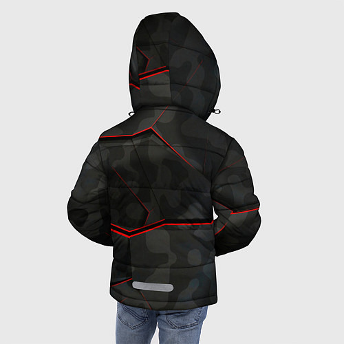 Зимняя куртка для мальчика Dodge абстракция спорт / 3D-Светло-серый – фото 4