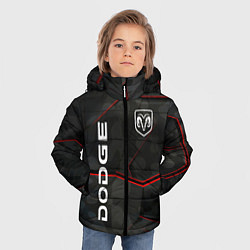 Куртка зимняя для мальчика Dodge абстракция спорт, цвет: 3D-красный — фото 2