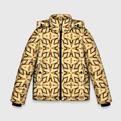 Зимняя куртка для мальчика Объемные деревянные узоры