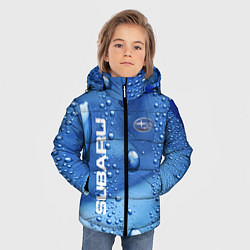 Куртка зимняя для мальчика Subaru - капли, цвет: 3D-светло-серый — фото 2