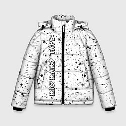 Куртка зимняя для мальчика Рэпер Big Baby Tape в стиле граффити: по-вертикали, цвет: 3D-черный