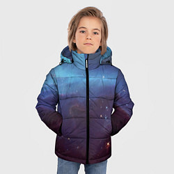 Куртка зимняя для мальчика Космический дым, цвет: 3D-светло-серый — фото 2