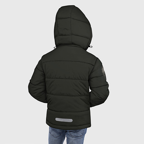 Зимняя куртка для мальчика Крупная морда серого волка / 3D-Черный – фото 4