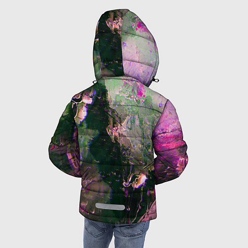 Зимняя куртка для мальчика Абстрактные краски и силуэты / 3D-Черный – фото 4