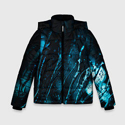 Куртка зимняя для мальчика Огни в каплях дождя, цвет: 3D-светло-серый