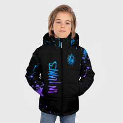 Куртка зимняя для мальчика In flames - неон, цвет: 3D-черный — фото 2