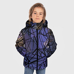 Куртка зимняя для мальчика Blue with black stripes pattern, цвет: 3D-красный — фото 2