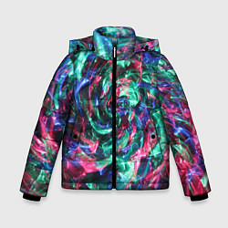Куртка зимняя для мальчика Цветной круговорот, цвет: 3D-светло-серый