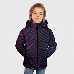 Куртка зимняя для мальчика Волнистый металлик, цвет: 3D-красный — фото 2