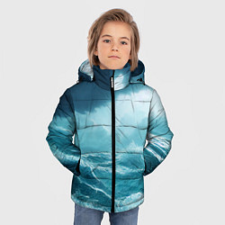 Куртка зимняя для мальчика Буря в море, цвет: 3D-черный — фото 2