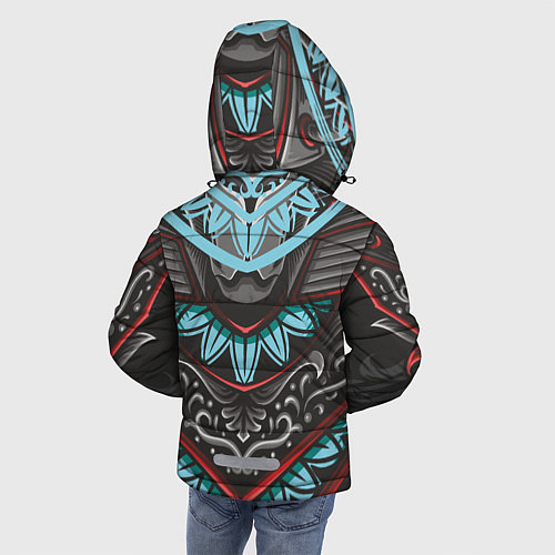Зимняя куртка для мальчика Узорчатые узоры / 3D-Светло-серый – фото 4