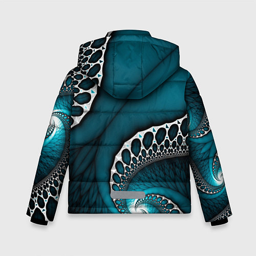Зимняя куртка для мальчика Странная абстрактная картинка / 3D-Светло-серый – фото 2