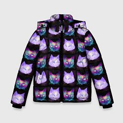 Зимняя куртка для мальчика Неоновые кошачьи морды