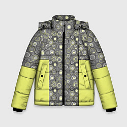 Зимняя куртка для мальчика Абстрактный узор с неоновыми вставками