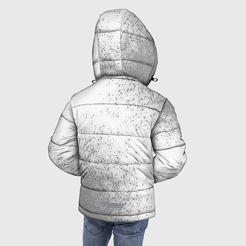 Зимняя куртка для мальчика Angels of Death glitch на светлом фоне: надпись, с / 3D-Черный – фото 4