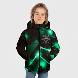Куртка зимняя для мальчика Dark Souls разлом плит, цвет: 3D-черный — фото 2