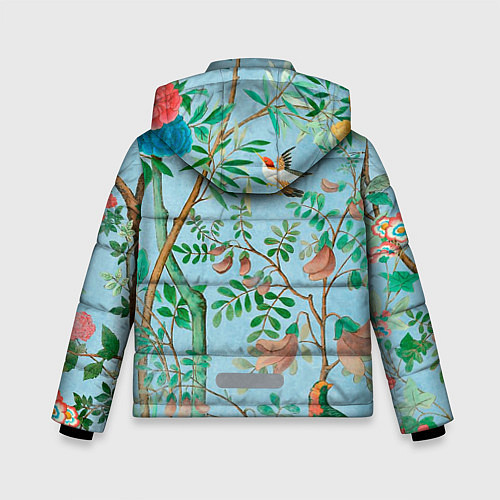 Зимняя куртка для мальчика Райский сад в стиле gucci / 3D-Светло-серый – фото 2