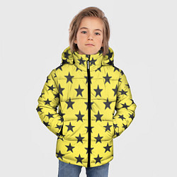 Куртка зимняя для мальчика Звездный фон желтый, цвет: 3D-светло-серый — фото 2