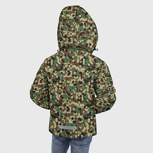 Зимняя куртка для мальчика Милитари круг / 3D-Черный – фото 4