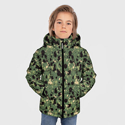 Куртка зимняя для мальчика Милитари клякса мини, цвет: 3D-черный — фото 2