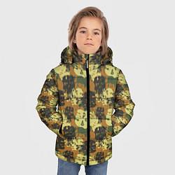 Куртка зимняя для мальчика Милитари череп, цвет: 3D-черный — фото 2