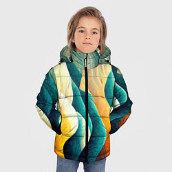 Куртка зимняя для мальчика Вертикальные волны, цвет: 3D-светло-серый — фото 2