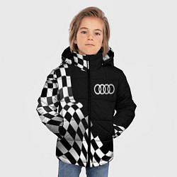 Куртка зимняя для мальчика Audi racing flag, цвет: 3D-черный — фото 2