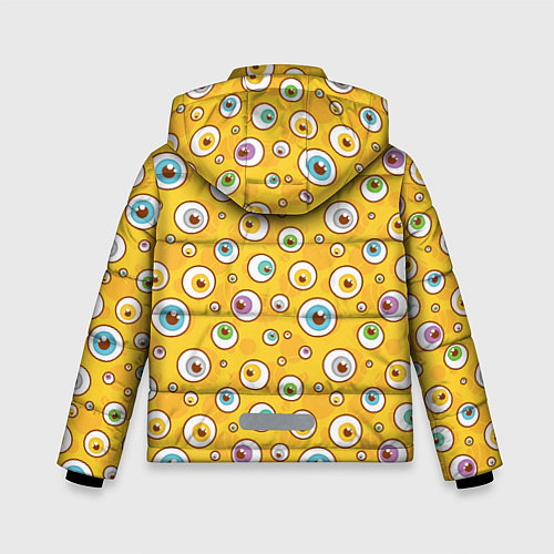 Зимняя куртка для мальчика Глаза круглые разноцветные / 3D-Светло-серый – фото 2