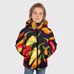 Куртка зимняя для мальчика Много перчиков, цвет: 3D-светло-серый — фото 2