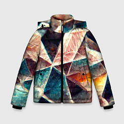 Куртка зимняя для мальчика Драгоценный камень, цвет: 3D-черный