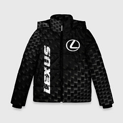 Куртка зимняя для мальчика Lexus карбоновый фон, цвет: 3D-черный