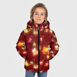 Куртка зимняя для мальчика Неоновый листопад, цвет: 3D-черный — фото 2