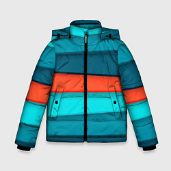 Куртка зимняя для мальчика Геометрические непараллельные пластины, цвет: 3D-черный