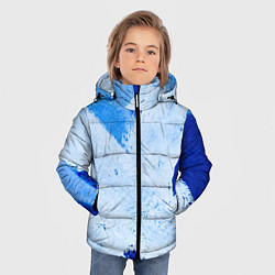 Куртка зимняя для мальчика Белый крест на синем фоне, цвет: 3D-светло-серый — фото 2
