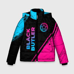 Зимняя куртка для мальчика Black Butler - neon gradient: надпись, символ