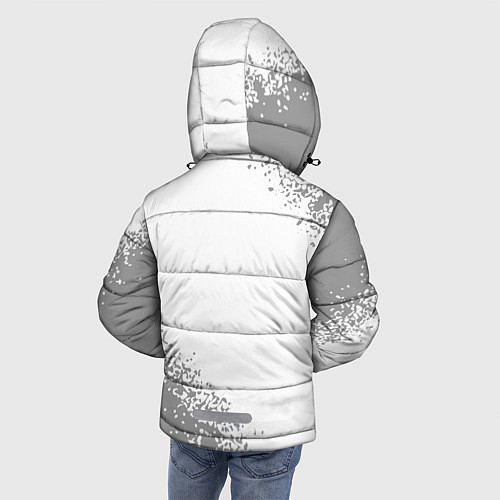 Зимняя куртка для мальчика No Mans Sky glitch на светлом фоне: надпись, симво / 3D-Черный – фото 4