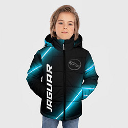 Куртка зимняя для мальчика Jaguar неоновые лампы, цвет: 3D-черный — фото 2