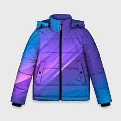 Куртка зимняя для мальчика Абстракция Неон соты, цвет: 3D-красный